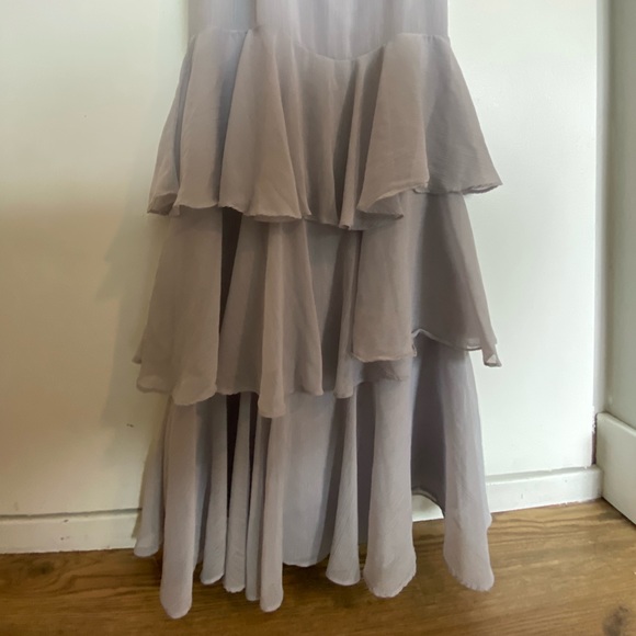 lavender full length off the shoulder dress - Picture 4 of 4